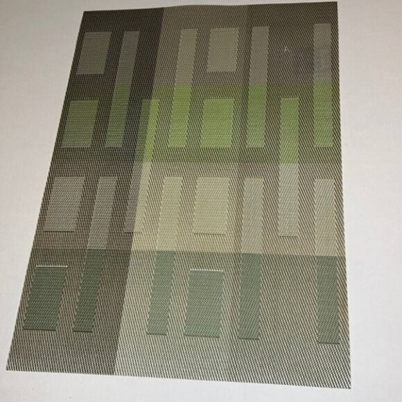 6PC Set Reversible Woven Vinyl Placemats New - Picture 1 of 1